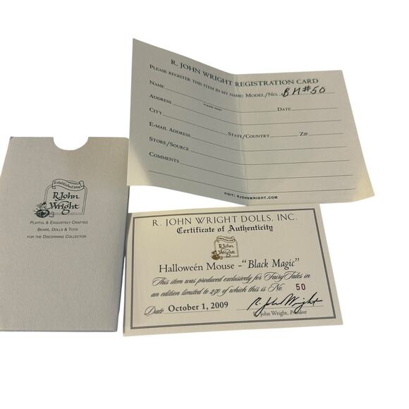 R John Wright #050 of 250 Mice - Black Magic With Box & Certificate - Picture 5 of 5